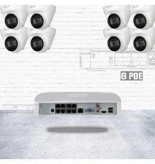 8-канальний комплект IP відеоспостереження Dahua-PoE-KIT50