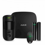 Ajax Набір чорної охоронної сигналізації StarterKit Cam